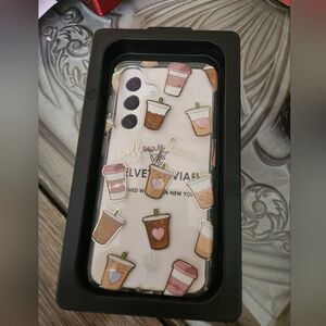 Velvet Caviar Coffee Cup Phone Case - Brown and Pink